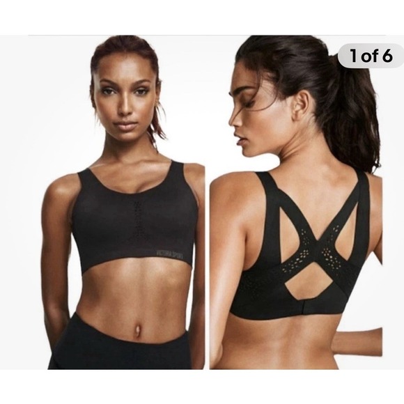 Victoria Sport Other - Victoria's Secret Sport Angel Max Sports Bra 38DD Black Racerback Laser Active
